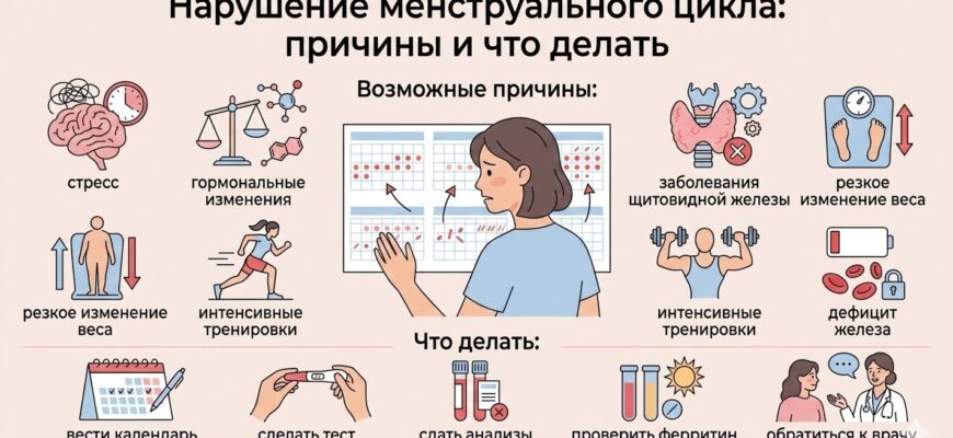Нарушение менструального цикла — причины нерегулярных месячных у женщин
