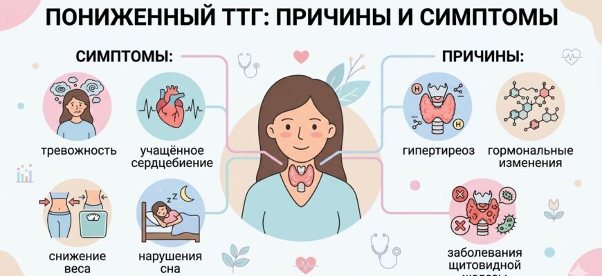 Пониженный ТТГ причины и симптомы у женщин