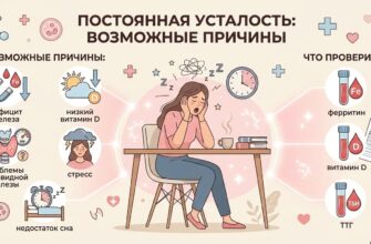 постоянная усталость возможные причины инфографика
